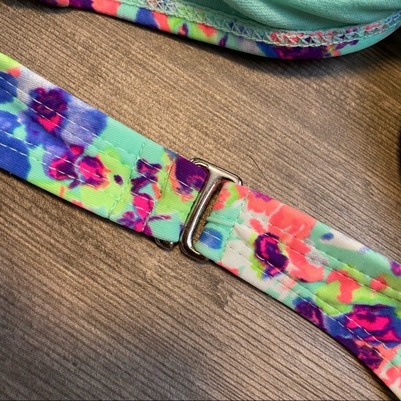 Rue 21 Rue Bleu Neon Floral Padded Bikini Top Women’s Size Small - Picture 7 of 8